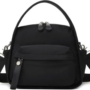 Nylon Crossbody Bag – Black